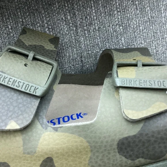 Birkenstock Men's Arizona Birko-Flor Soft Footbed Two-Strap Sandals, size EU 46